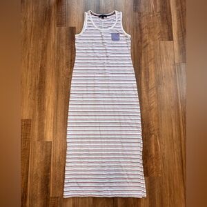 Tommy Hilfiger Striped Sleeveless Cotton Maxi Dress, Size Medium